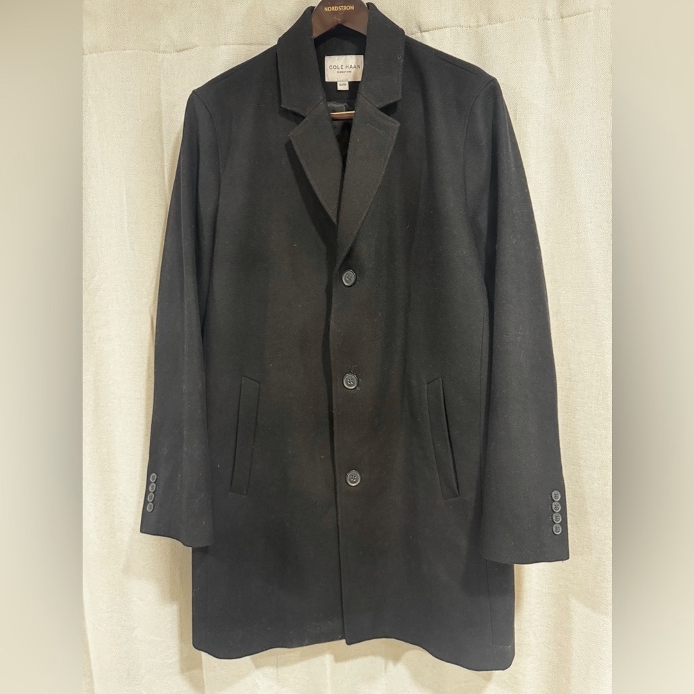 Cole Haan Black Wool Coat